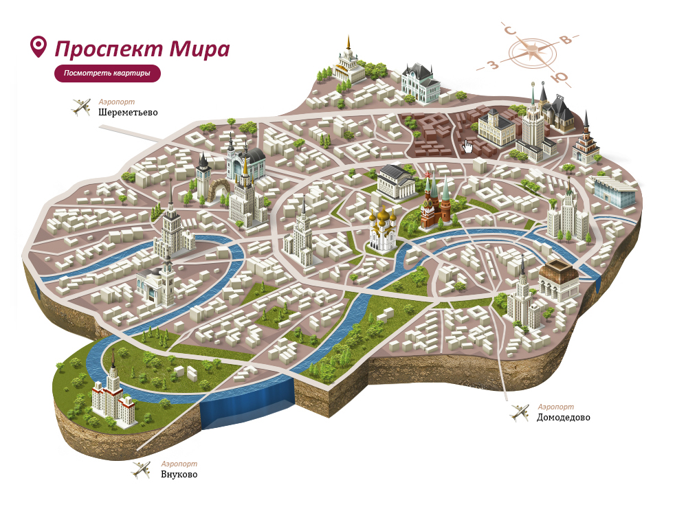 Карта Центра Москвы Фото
